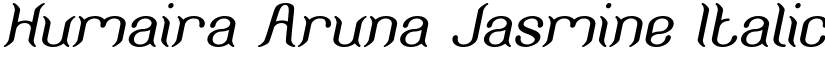Humaira Aruna Jasmine Italic font