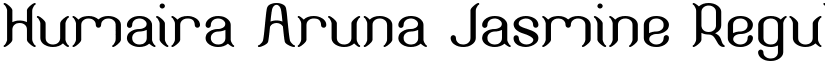Humaira Aruna Jasmine Regular font