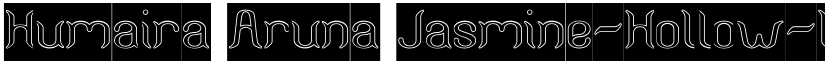 Humaira Aruna Jasmine-Hollow-In Regular font