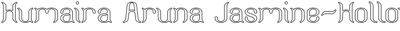 Humaira Aruna Jasmine-Hollow Regular font