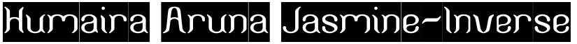 Humaira Aruna Jasmine-Inverse Regular font