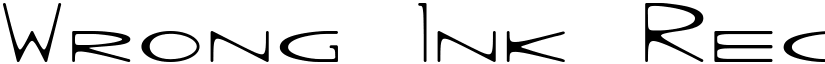 Wrong Ink Regular font