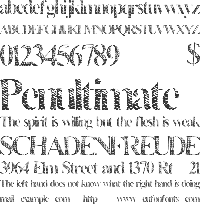 ManyTimes font preview