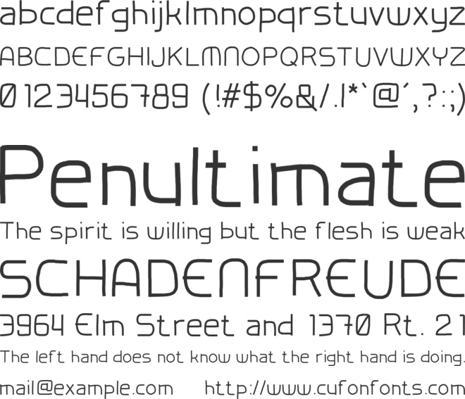 TestFontHF font preview