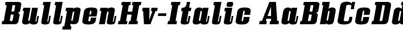 BullpenHv-Italic font