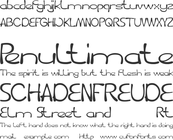 fruit vegetable font preview