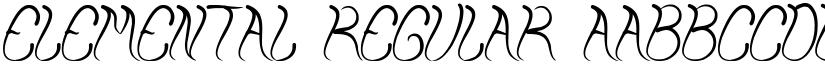 ELEMENTAL Regular font