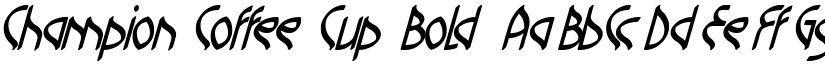 Champion Coffee Cup Bold font