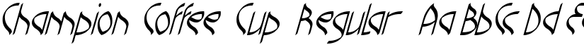 Champion Coffee Cup Regular font