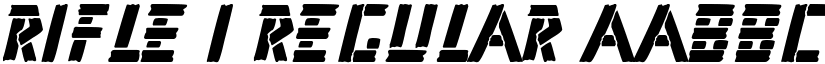 Rifle 1 Regular font