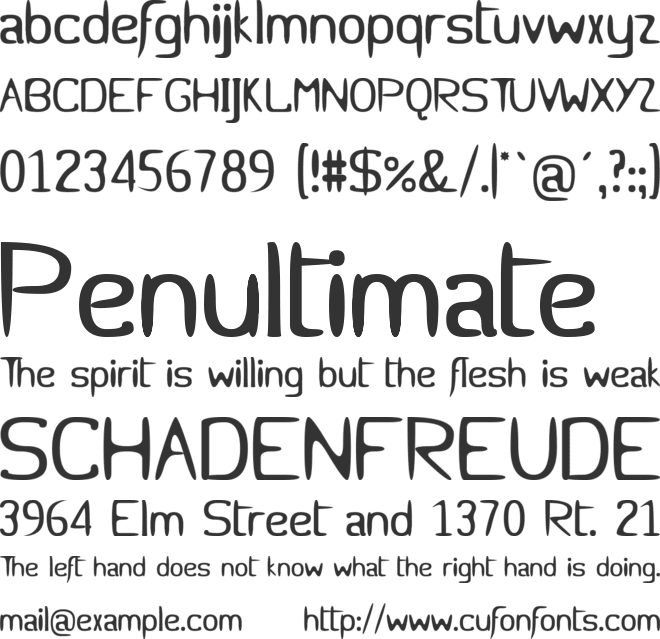 Micursif font preview