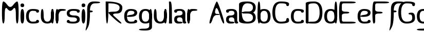 Micursif Regular font