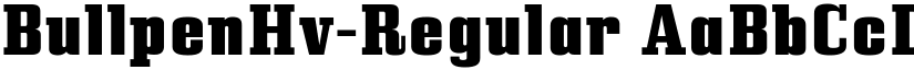 BullpenHv-Regular font