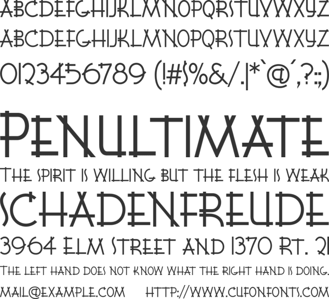 K22 Lawenta font preview