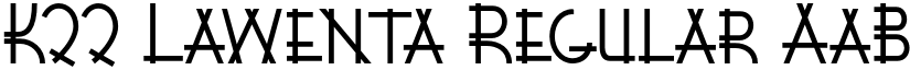 K22 Lawenta Regular font