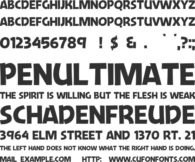 Jengle Jungallery font preview