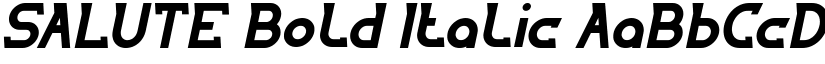 SALUTE Bold Italic font