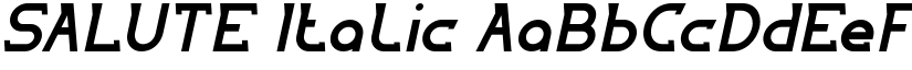 SALUTE Italic font