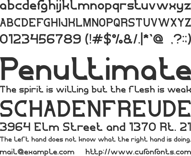 SALUTE font preview