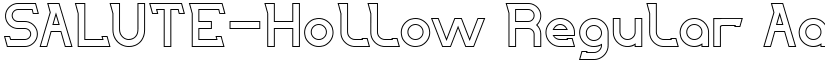 SALUTE-Hollow Regular font