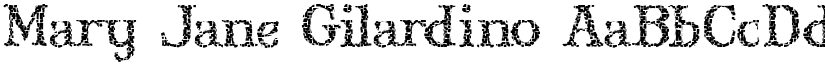 Mary Jane Gilardino font