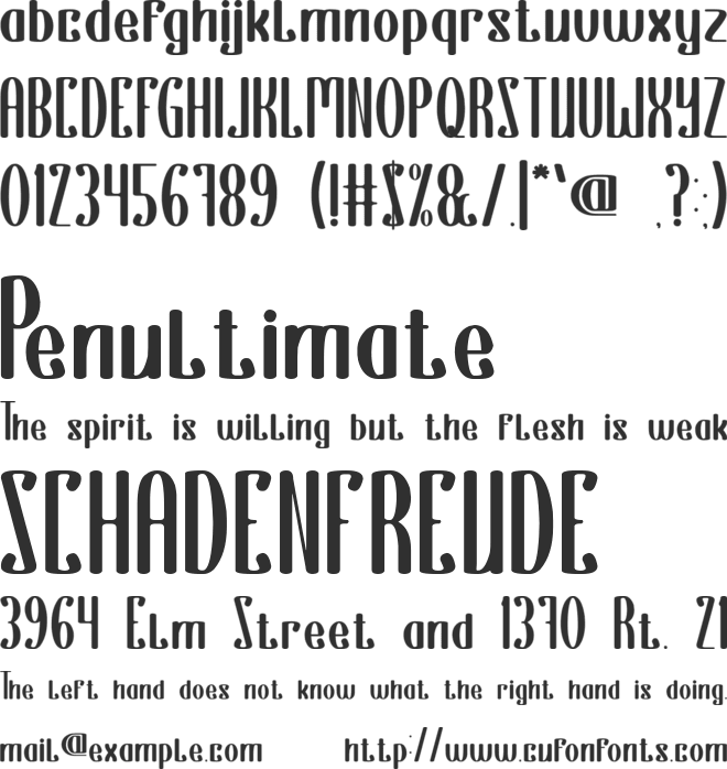 EVERYTHING IS A TEST font preview