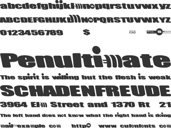 Mintcoin font preview