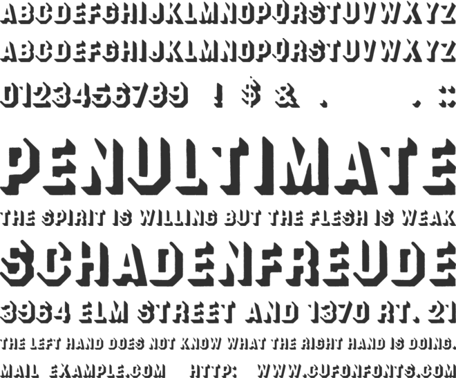 ODEON-DROP font preview