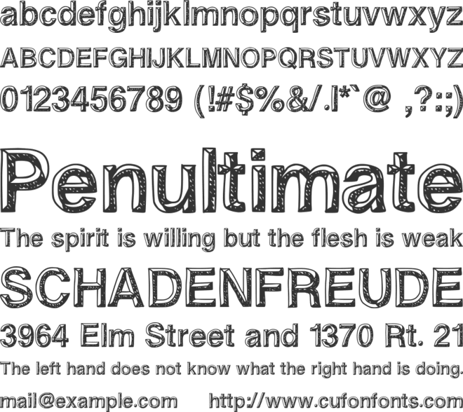 influence font preview