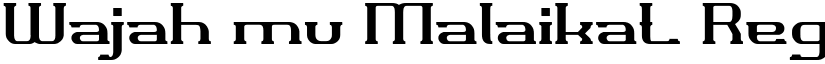 Wajah mu Malaikat Regular font