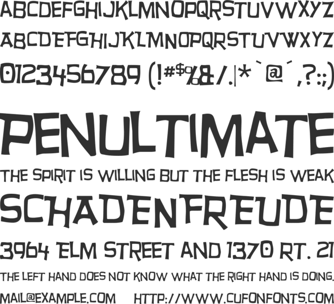 Hurry Up font preview
