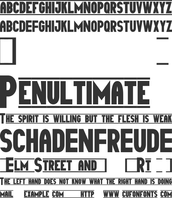 Tipo Capital1 St font preview