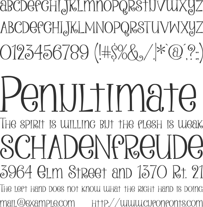 Peanutbutter Smoothies font preview