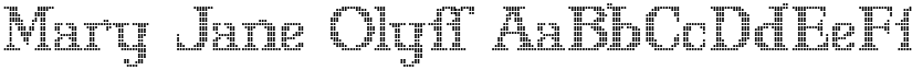 Mary Jane Olyff font