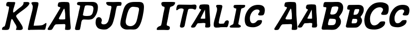 KLAPJO Italic font