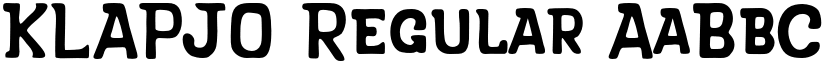 KLAPJO Regular font