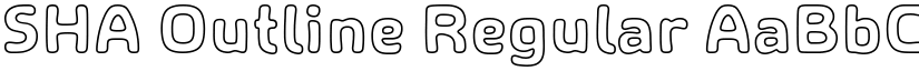 SHA Outline Regular font
