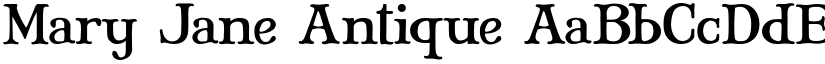 Mary Jane Antique font