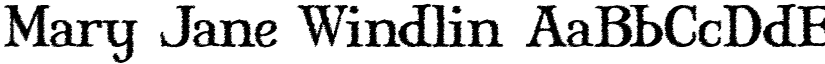 Mary Jane Windlin font