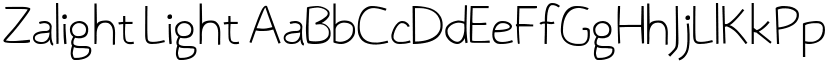 Zalight Light font