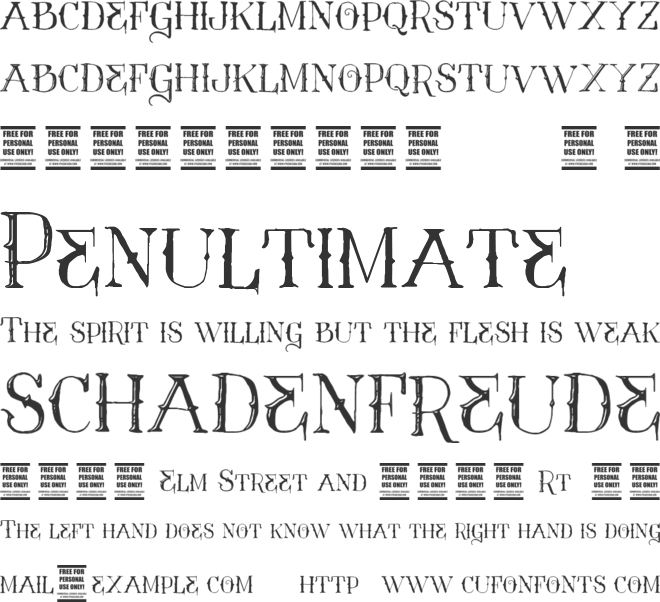 Vtks Contrast font preview