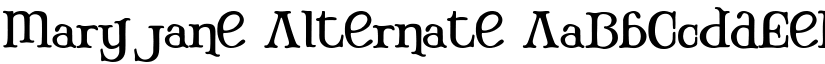 Mary Jane Alternate font