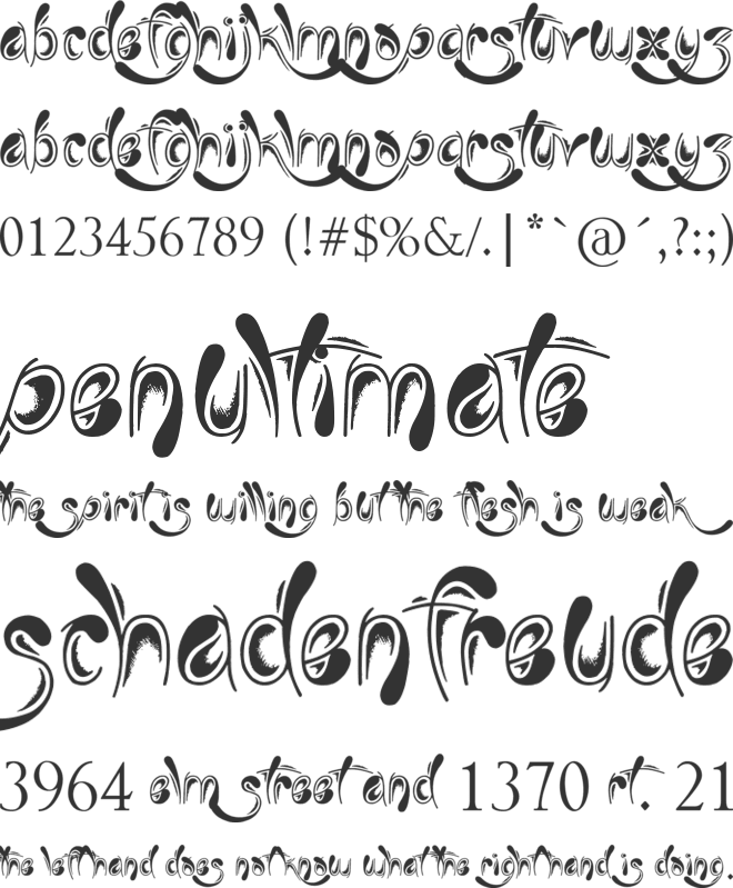 Naughty Nights font preview