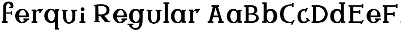 ferqui Regular font