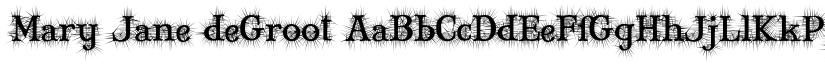 Mary Jane deGroot font