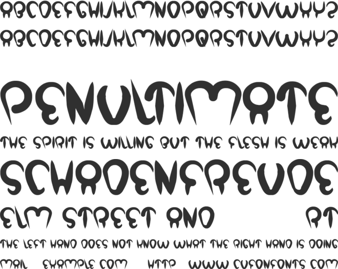 strong in the heart font preview