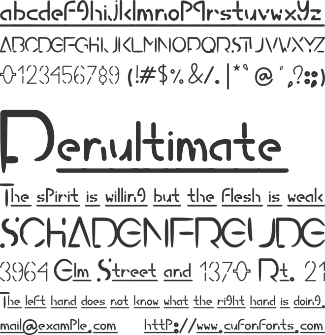 UnConnect font preview