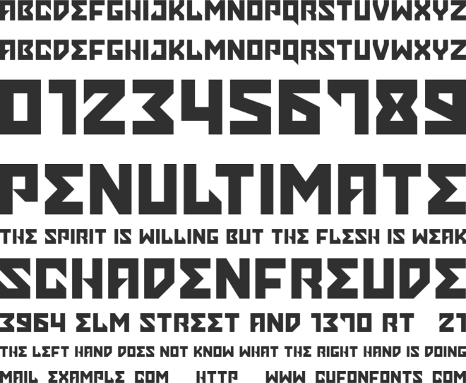 Tysla font preview