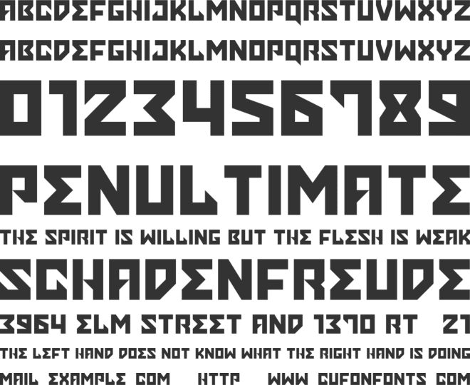 Tysla font preview