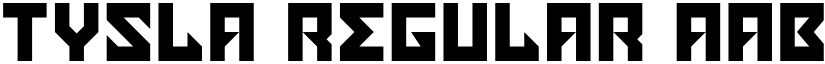 Tysla Regular font